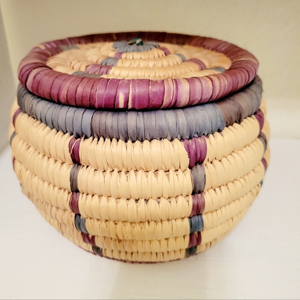 African native American storage house decor Basket Boho basket with lid
